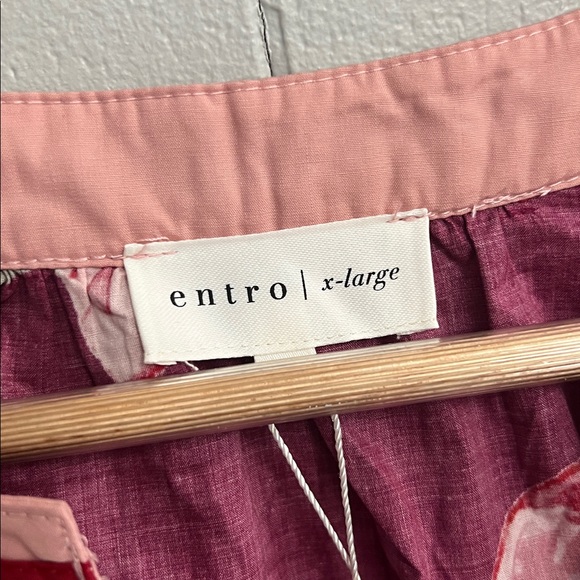 NWT Entro Floral Blouse Top Shirt XL - Picture 6 of 14